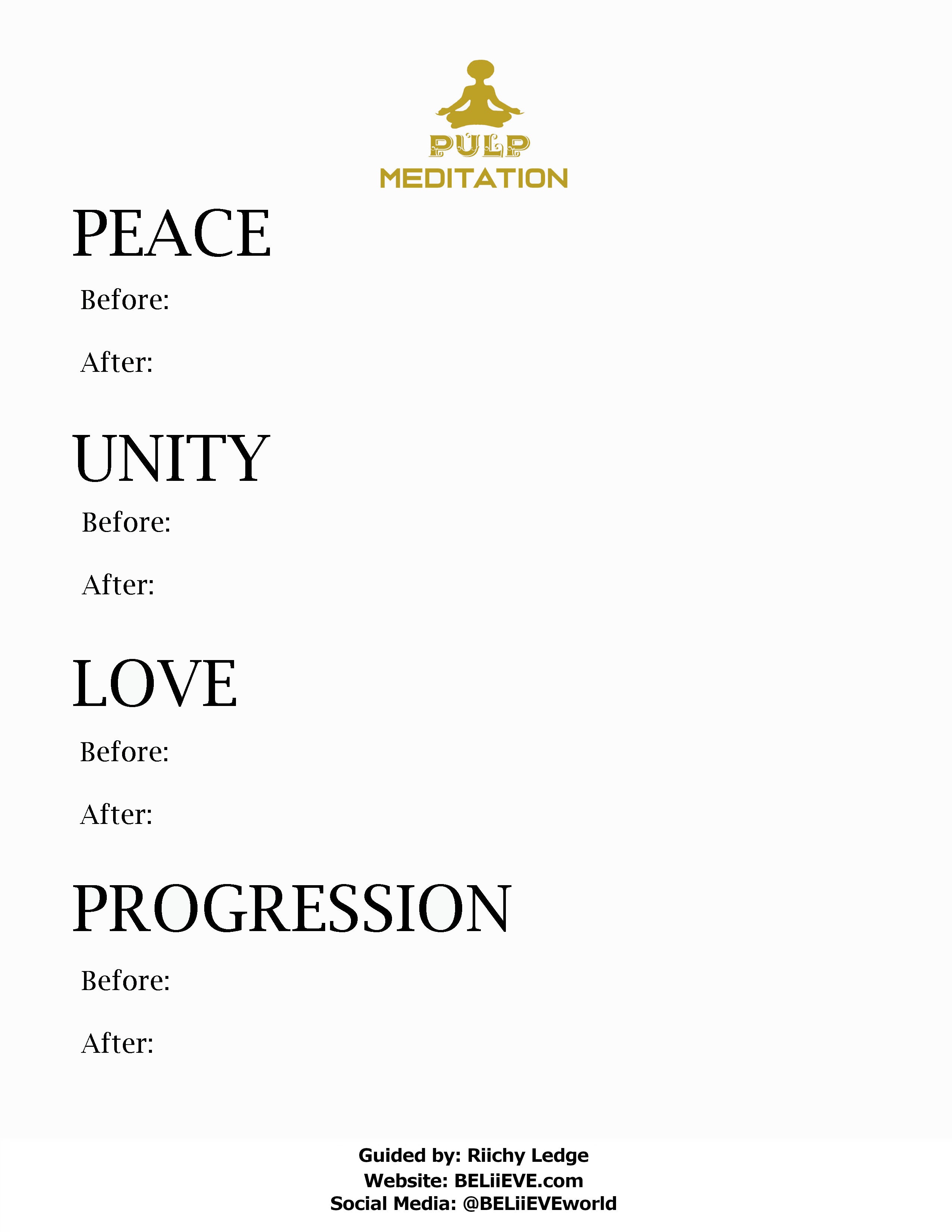 PULP Meditation Guide Sheet (FREE DOWNLOAD)